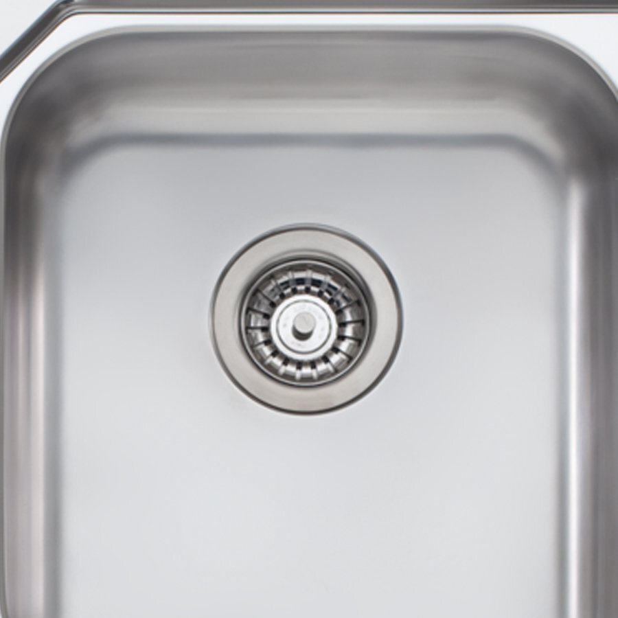 Oliveri Nu-Petite Single Bowl Topmount Sink - Left Hand Drainer - Polished Stainless Steel - NP622