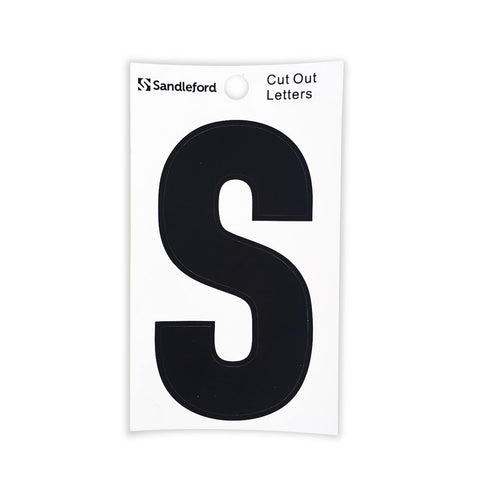Sandleford 85mm Black Cut Out Self Adhesive House Letter S - SuperSaverAU - view 1