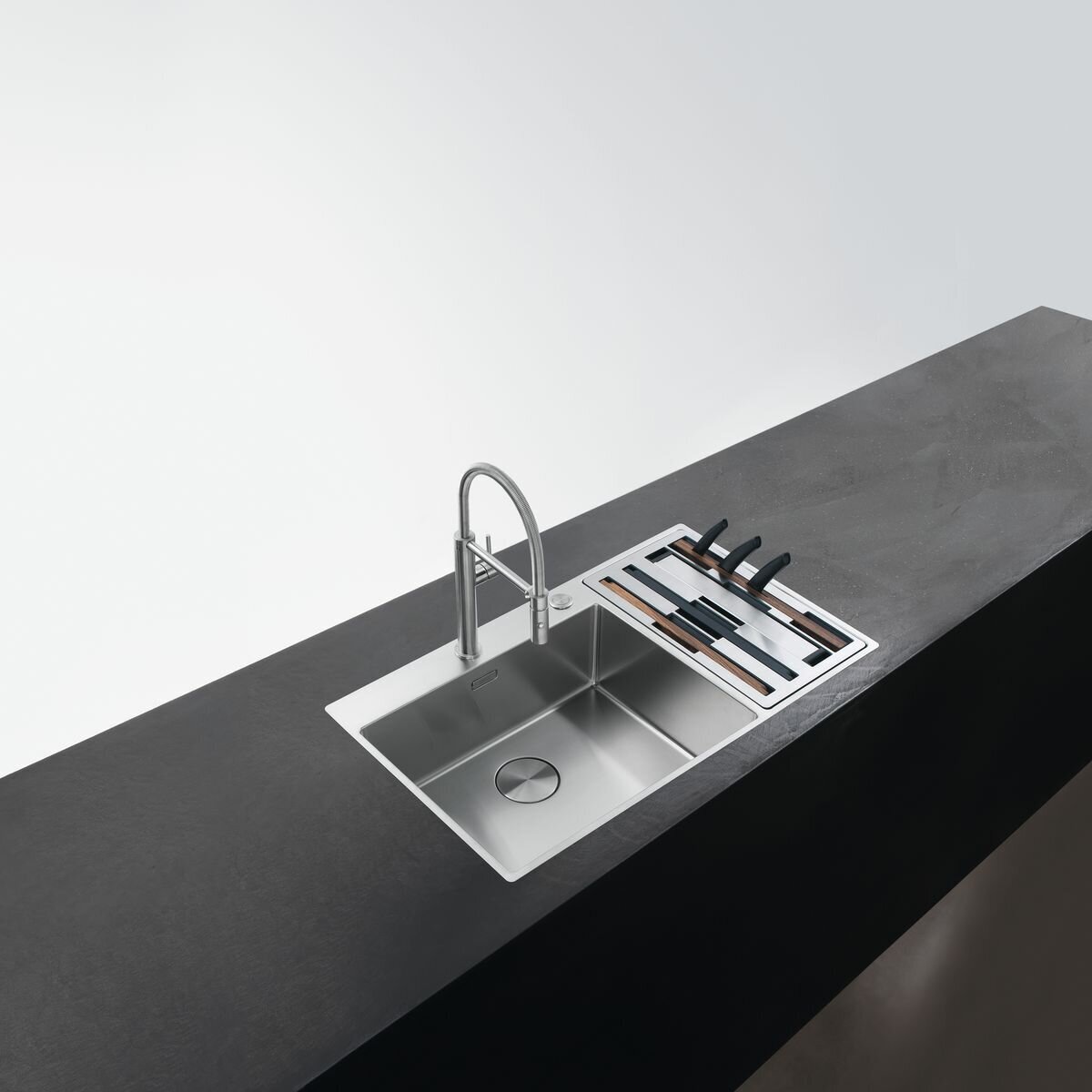 Franke Box Centre double bowl sink - 18/10 stainless steel, accessories included - BWX220-54/27SBL