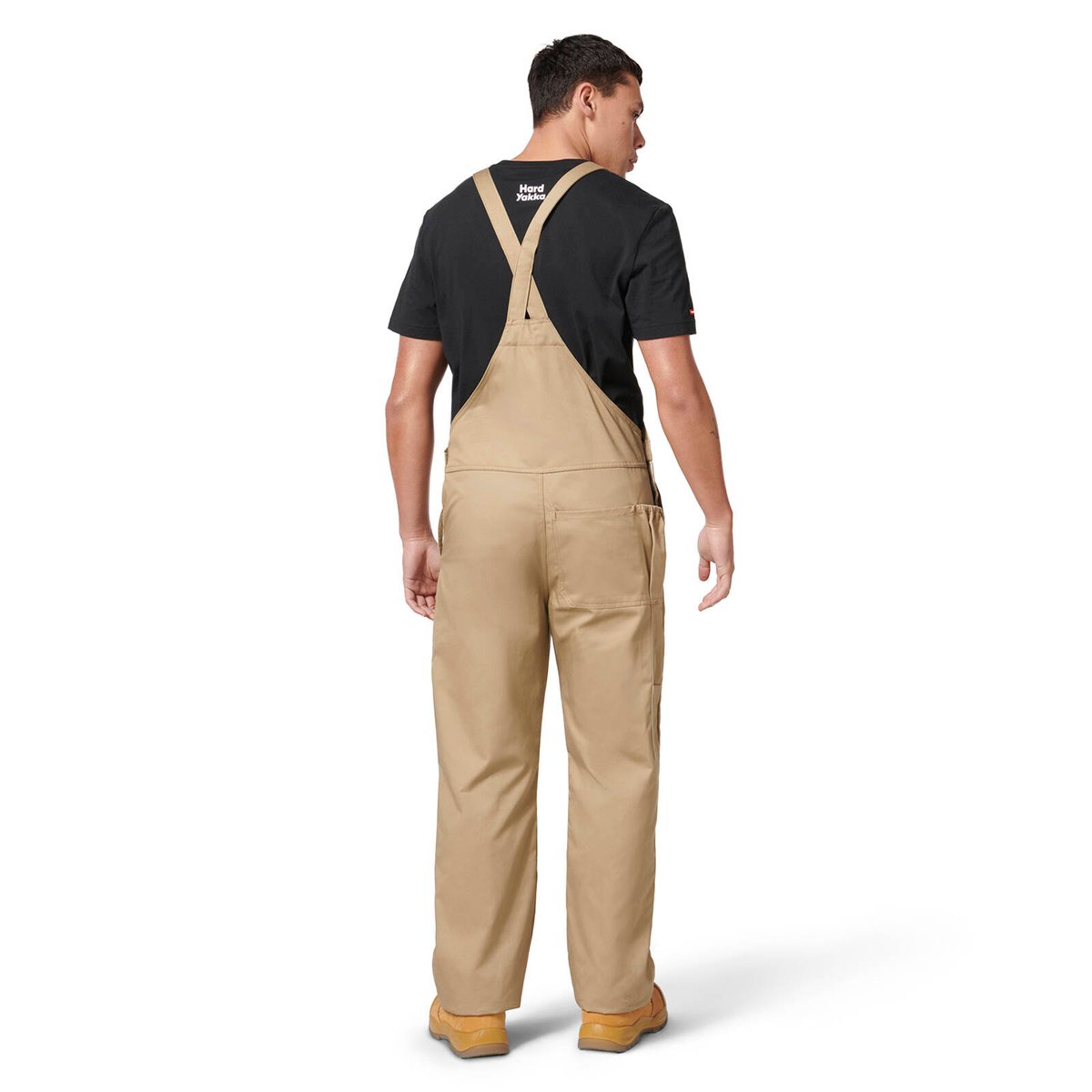 Hard Yakka Khaki Cotton Drill Bib & Brace Overalls, Men's Size 107, 290gsm