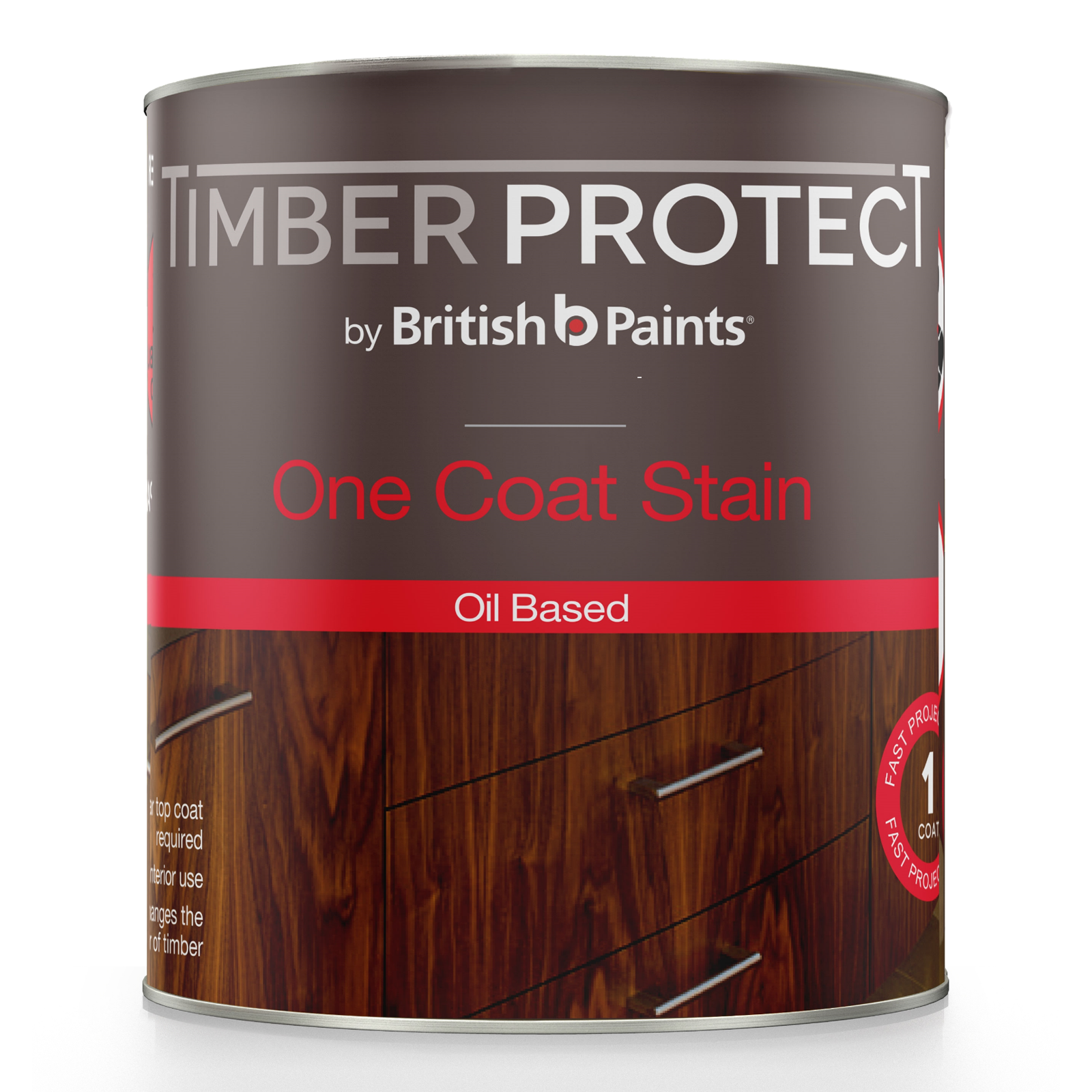 Timber Protect 1L Oil Based Mahogany One Coat Stain Matte UV Resistant Waterproof
