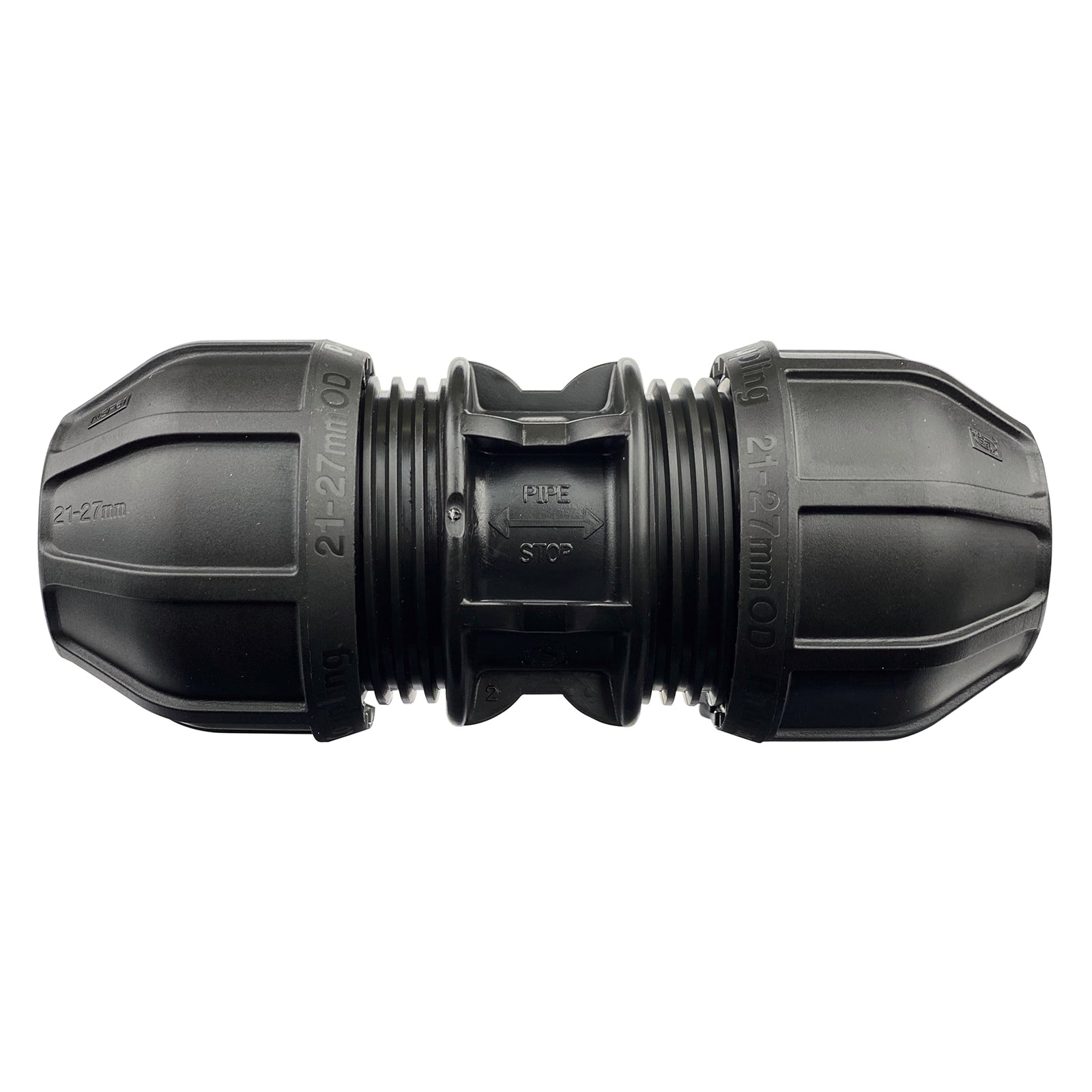 Philmac 21-27mm Universal Transition Coupling Pipe Joiner Polypropylene Black