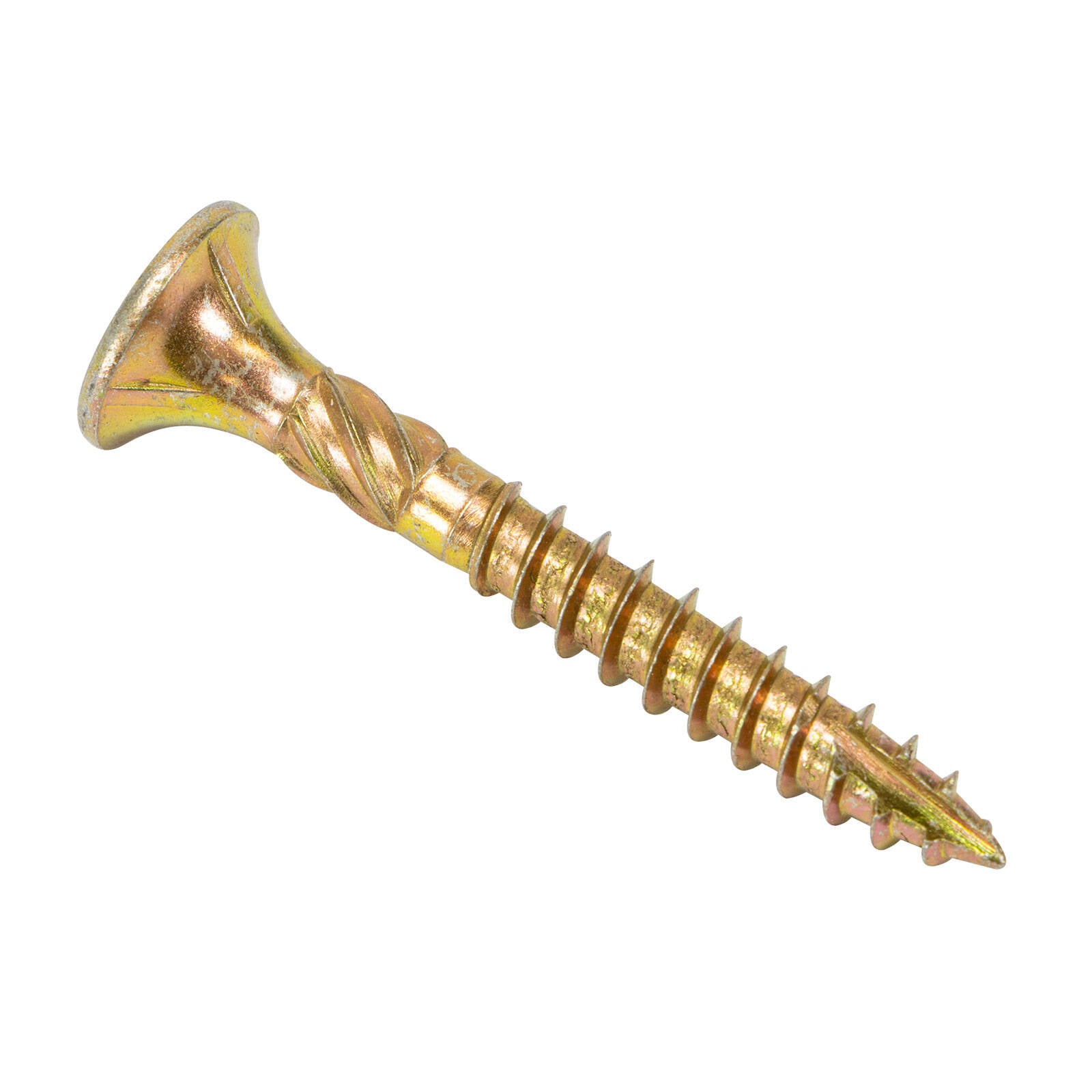 Titan 14g x 50mm Zinc Gold Bugle Head Timber Batten Screw - 100 Pack