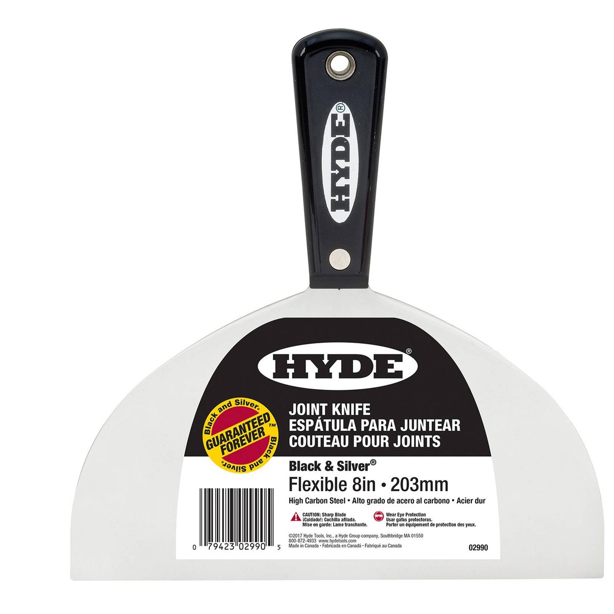 Hyde 203mm (8") Plasterboard Joint Knife High Carbon Steel Full Tang