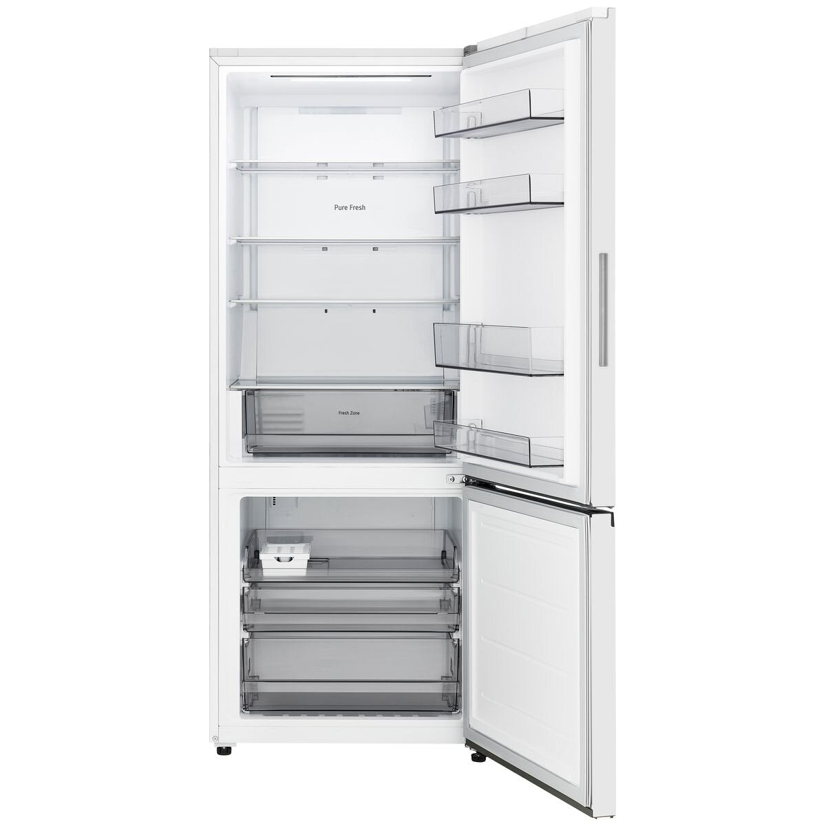 LG Bottom Mount Frost Free Fridge - White Finish, WiFi Connectivity, 5.5 Star Energy Rating - GB-B400MW
