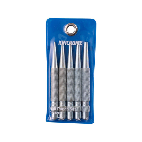 Kincrome 5 Piece Nail Punch Set - Chrome Vanadium Steel, 1.5mm to 5mm