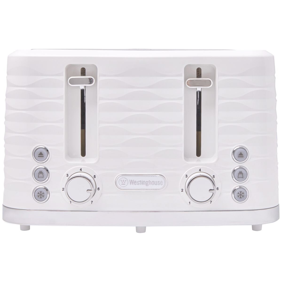 Westinghouse Kettle and Toaster Pack - 1.7L Kettle and 4 Slice Toaster - White Finish - WHKTPK14W