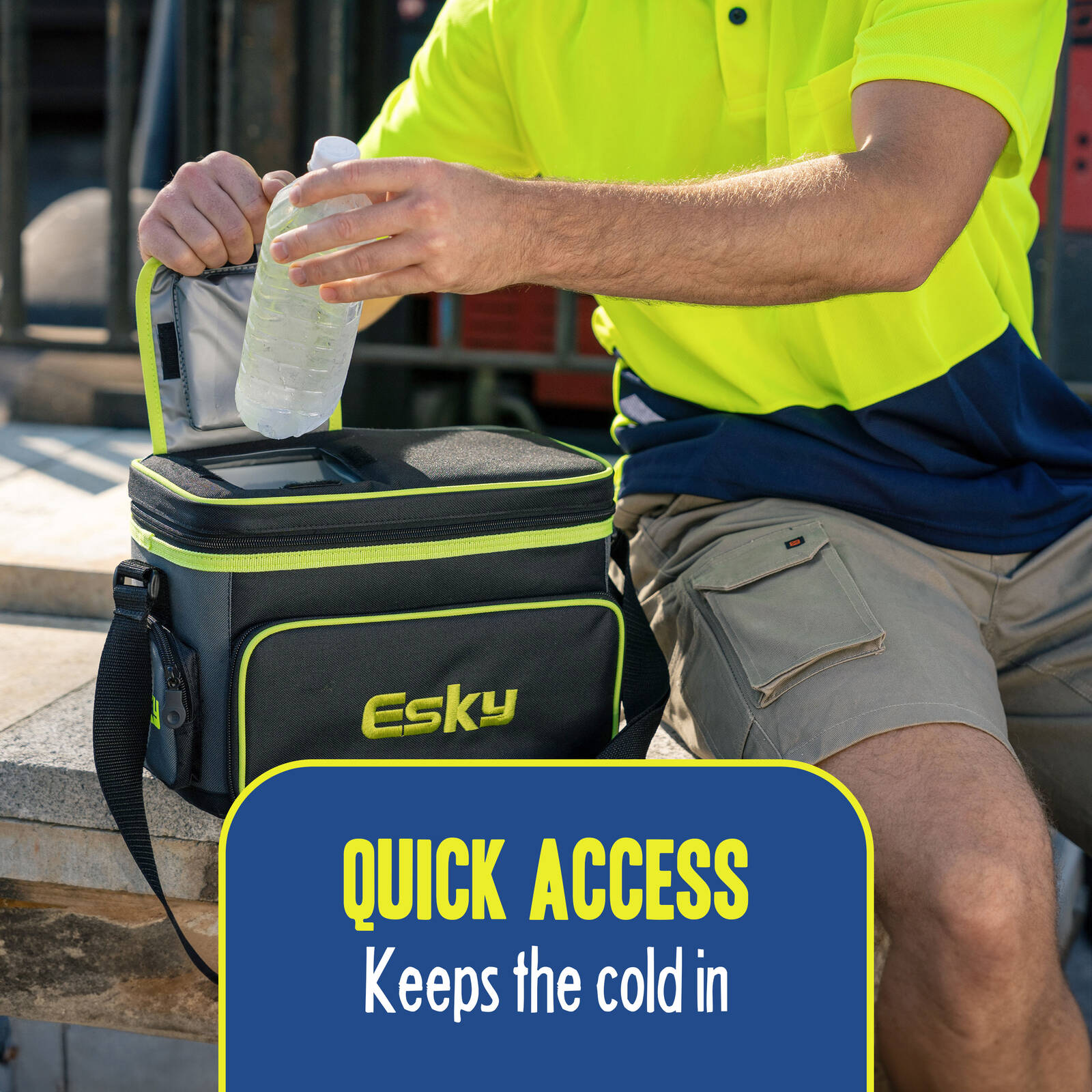 Esky 16 Can Hybrid Cooler, Insulated with Removable Ice Brick