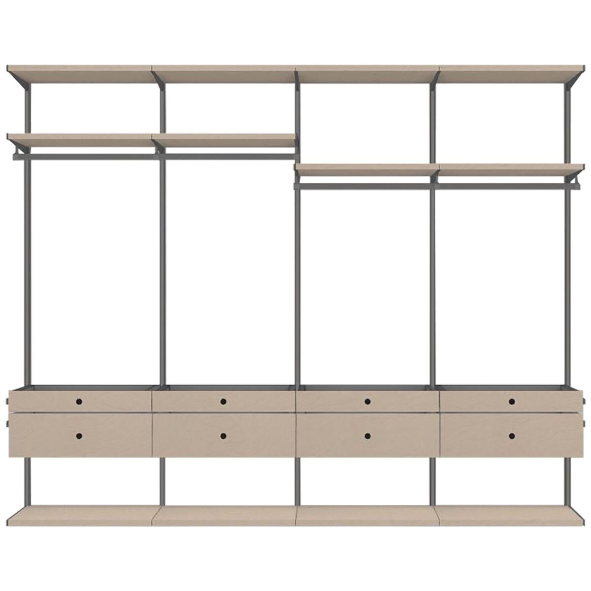 Elfa Decor+ Birch Storage - E-Poxy Bonded Steel - Birch Timber Finish - 10 Year Warranty - 12085