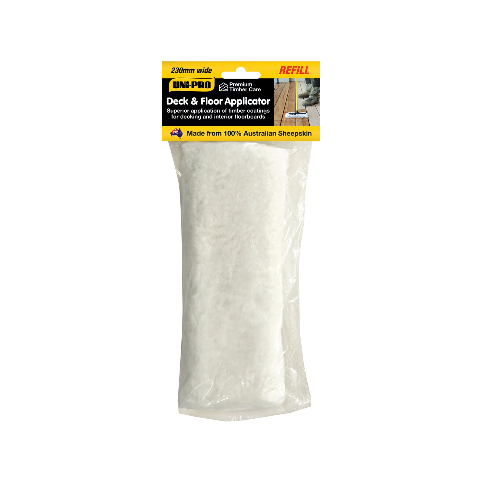 Uni-Pro Sheepskin Replacement Deck and Floor Applicator Pad 230mm