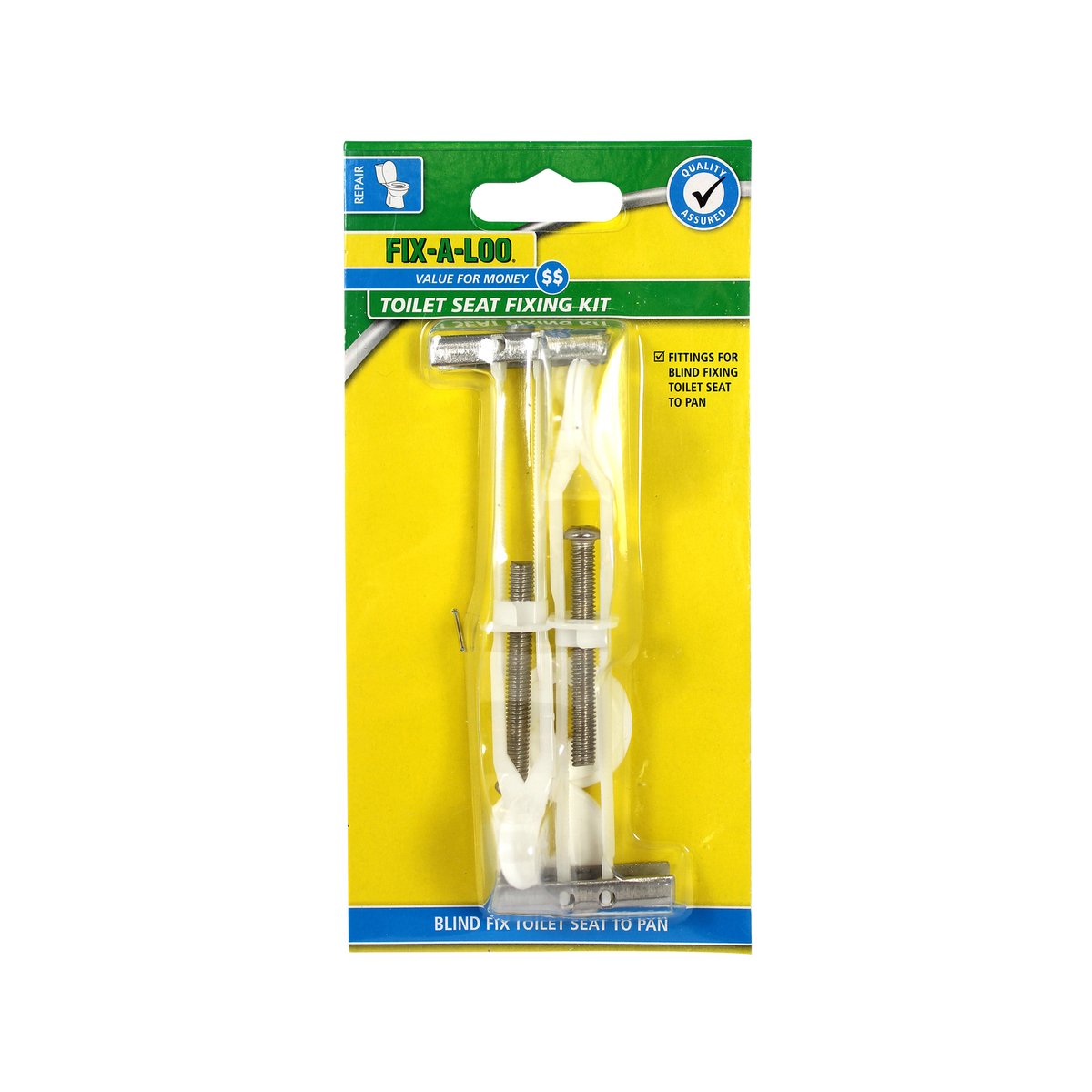 Fix a Loo Toilet Seat Blind Fixing Kit - 240mm x 125mm - Plastic - Easy Fit - SuperSaverAU - view 2