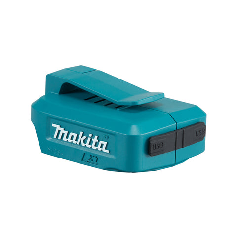 Makita 18V LXT USB Charging Adaptor ADP05 - Skin Only, Dual USB Battery Power Adaptor