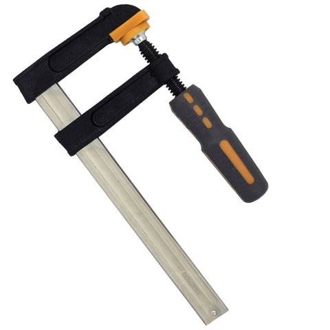 Craftright 80 x 200mm F Clamp Malleable Cast Iron with Protective Jaw Pads