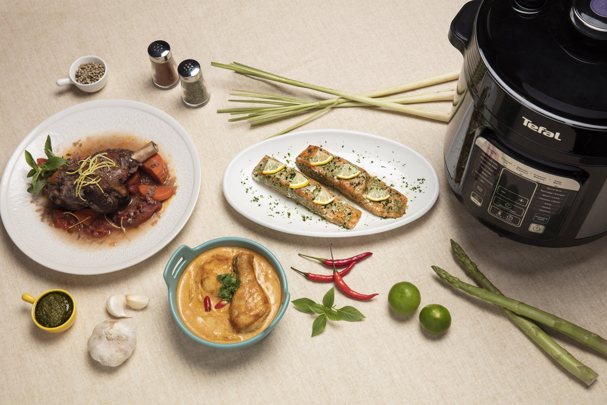 Tefal Home Chef Smart 6L Multicooker - 15 Pre-Set Programs, Fast Pressure Cooking, Black - CY601