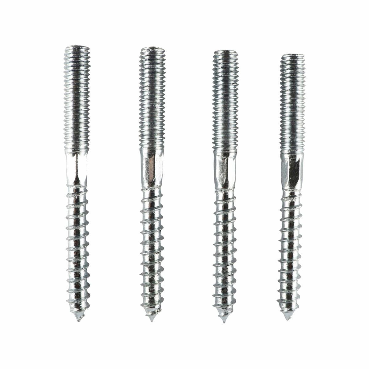 Everhang M8 x 80mm Zinc Plated Hanger Bolt with Star Recess - Steel, 4 Pack