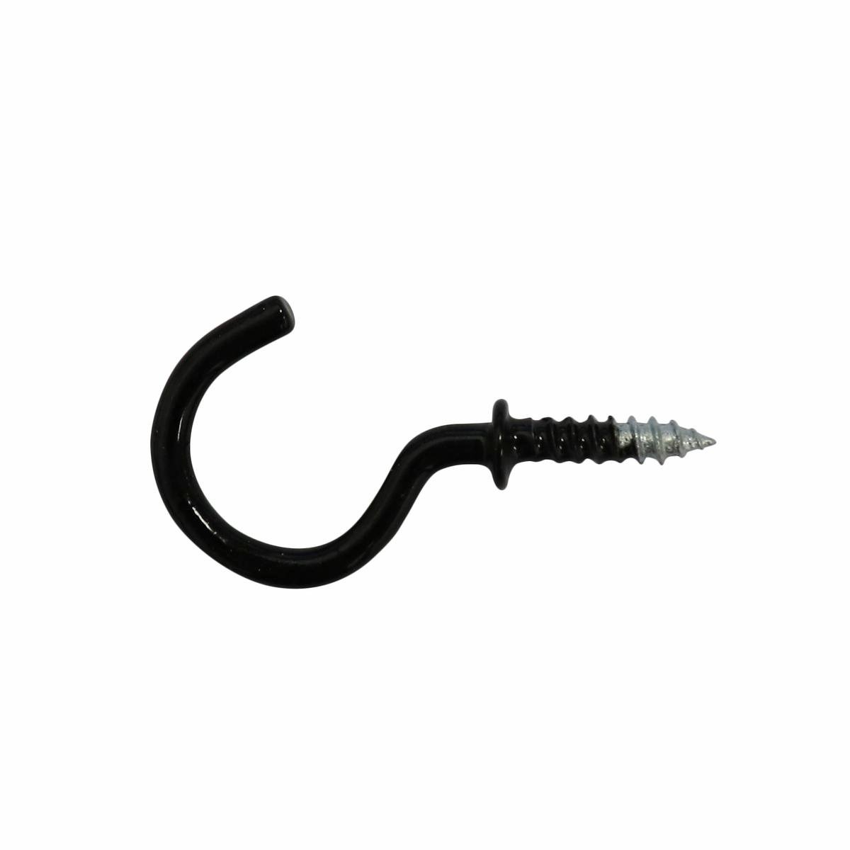 Everhang 14mm Black Powder Coated Steel Cup Hook 10 Pack