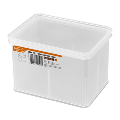Tactix Small A6 Deep Storage Container 2L Plastic Stackable with Lid 163 x 118 x 112mm