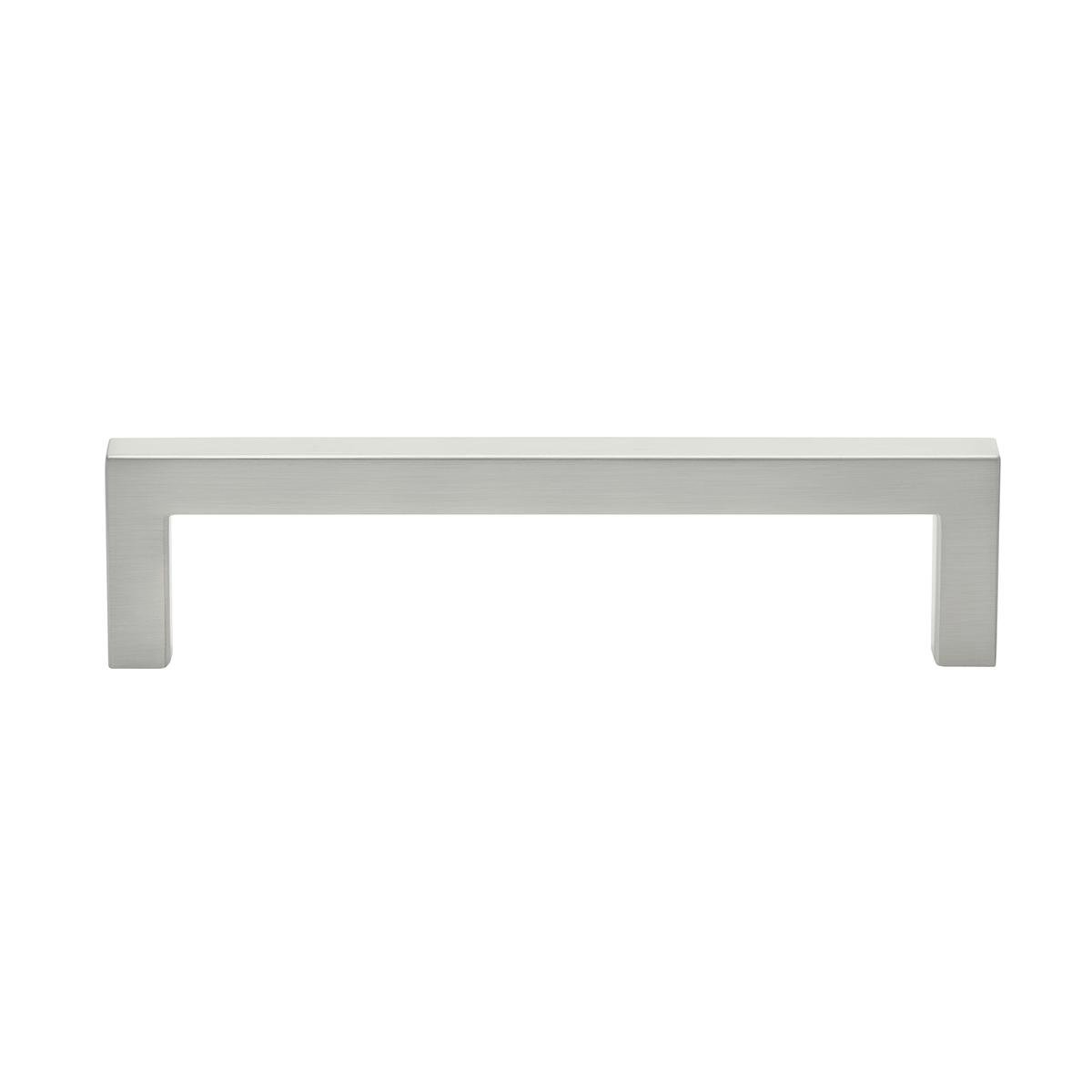 Prestige 128mm Brushed Nickel Square Bar Handle - Zinc Alloy, Cabinet & Drawer