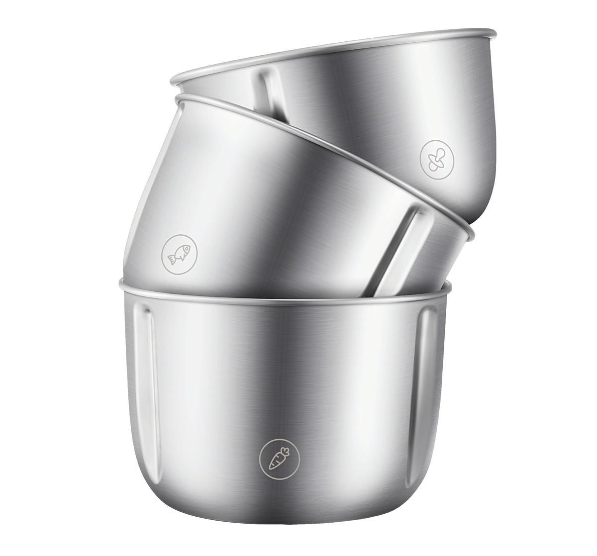 Morphy Richards Stainless Steel Chopper - 350W, Three Stackable Bowls, One-Button Operation - MRCH35WT