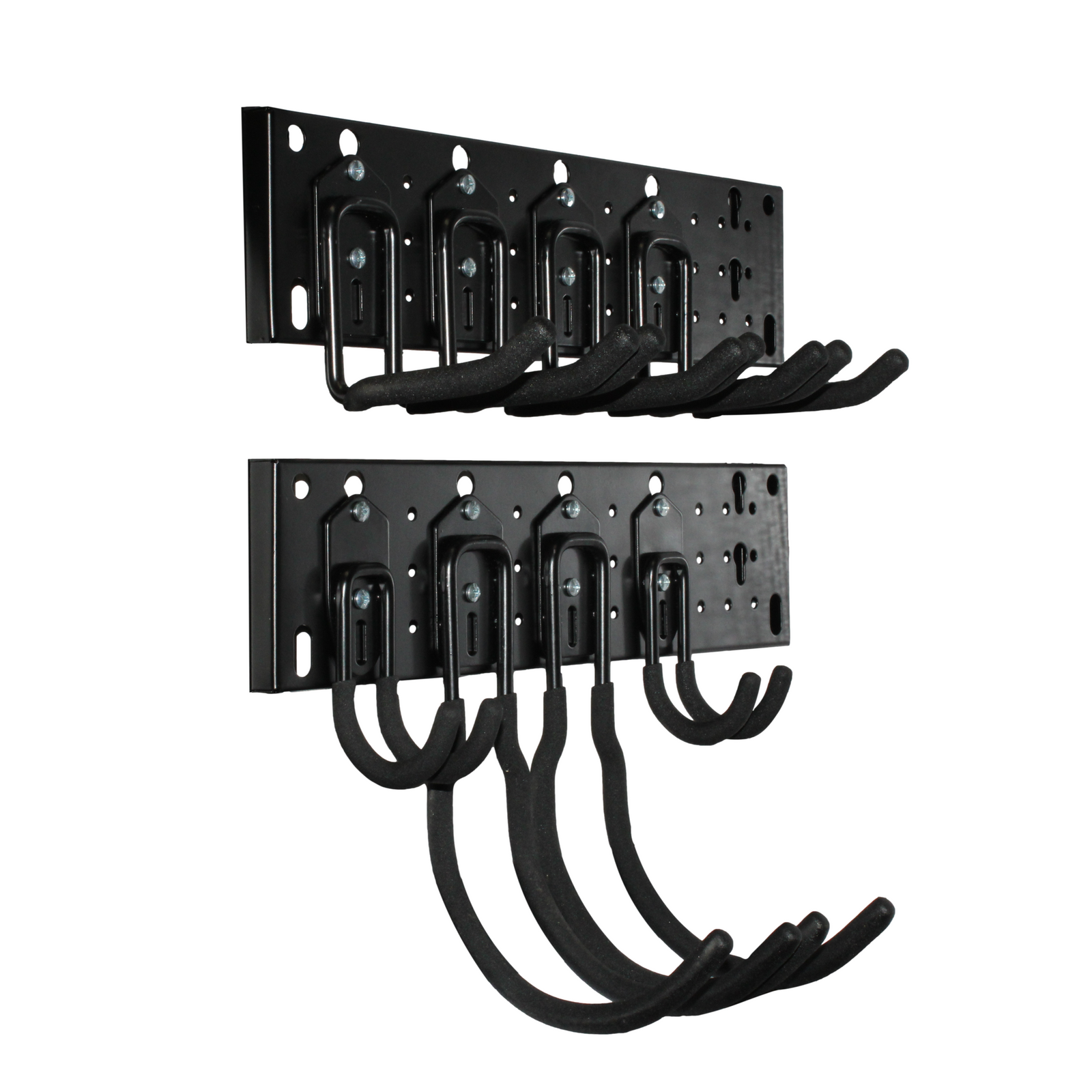 StorEase 10 Piece Wall Storage System Multi-Function Starter Kit, Black, Indoor