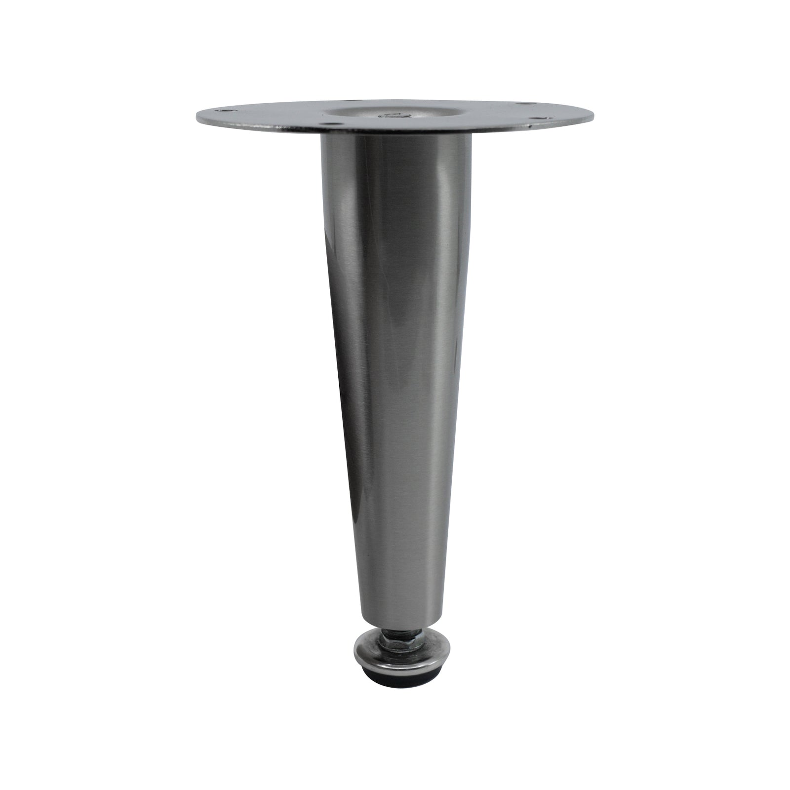 Adoored 150mm Brushed Nickel Tapered Metal Furniture Leg