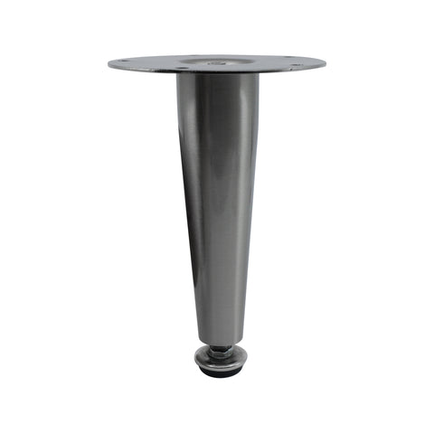 Adoored 150mm Brushed Nickel Tapered Metal Furniture Leg