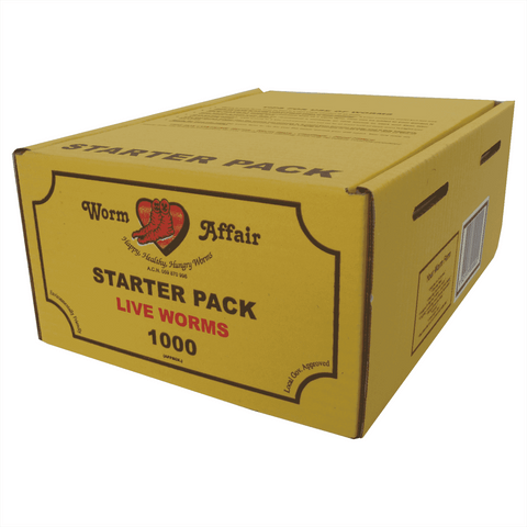 Worm Affair Live Organic Worm Starter Pack - Approx 1000 Worms, Odourless