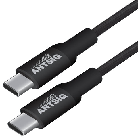 Antsig 2m 100W USB-C to USB-C Cable - Double-Braided Nylon AP100WCC2