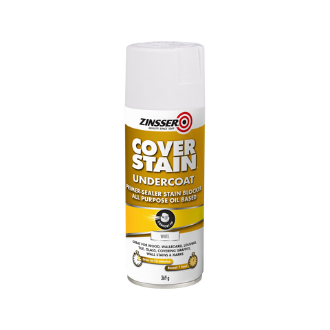 Zinsser CoverStain 369g Primer Sealer & Stain Blocker Aerosol - Oil Based, Indoor & Outdoor