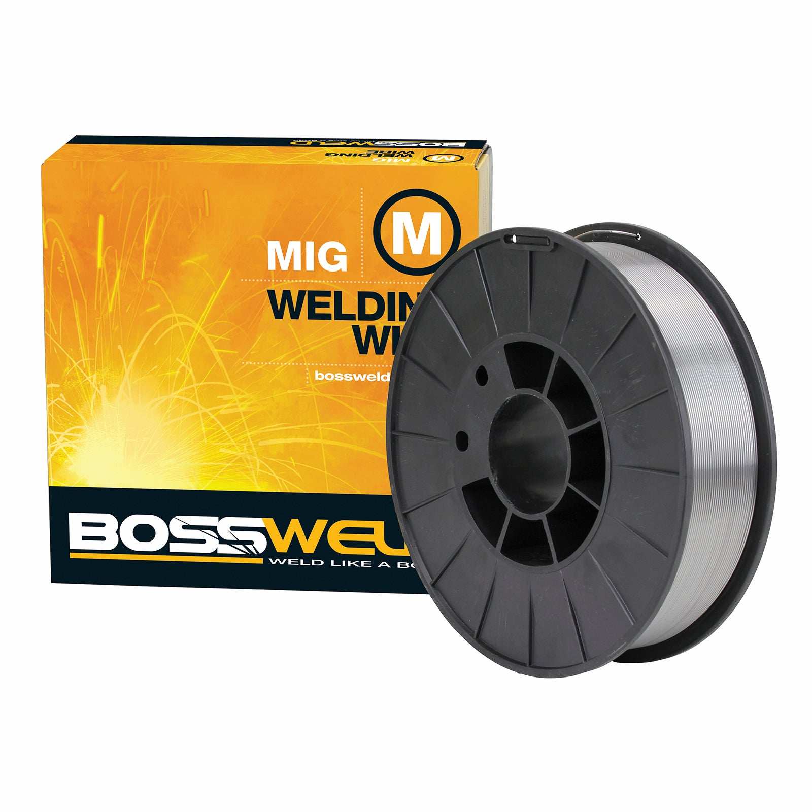 Bossweld 0.9mm x 4.5kg Gasless GS MIG Wire - Flux Cored Self-Shielding Bulk Spool