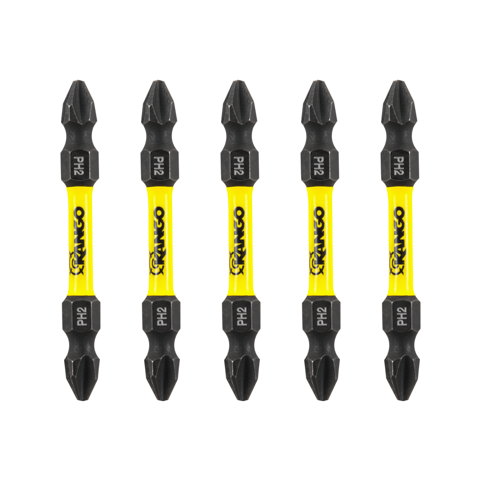Kango Hypertorque 59mm PH2 Double-Ended Impact Driver Bits - 5 Pack