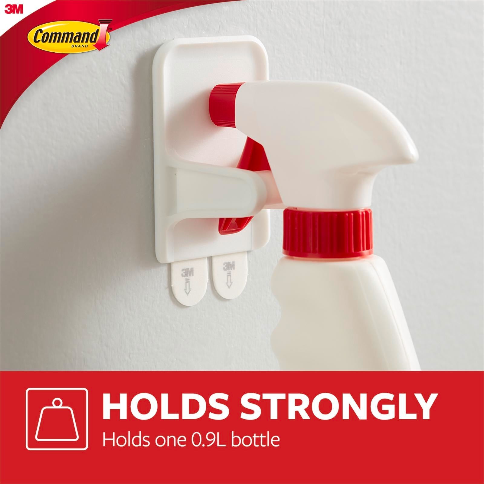 Command White Adhesive Spray Bottle Wall Hanger - 1 Pack