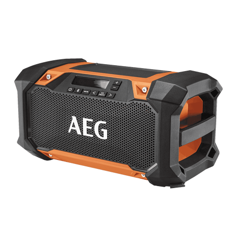 AEG 18V/240V Dual Speaker Hybrid Radio, Bluetooth, Indoor/Outdoor A18DSR0