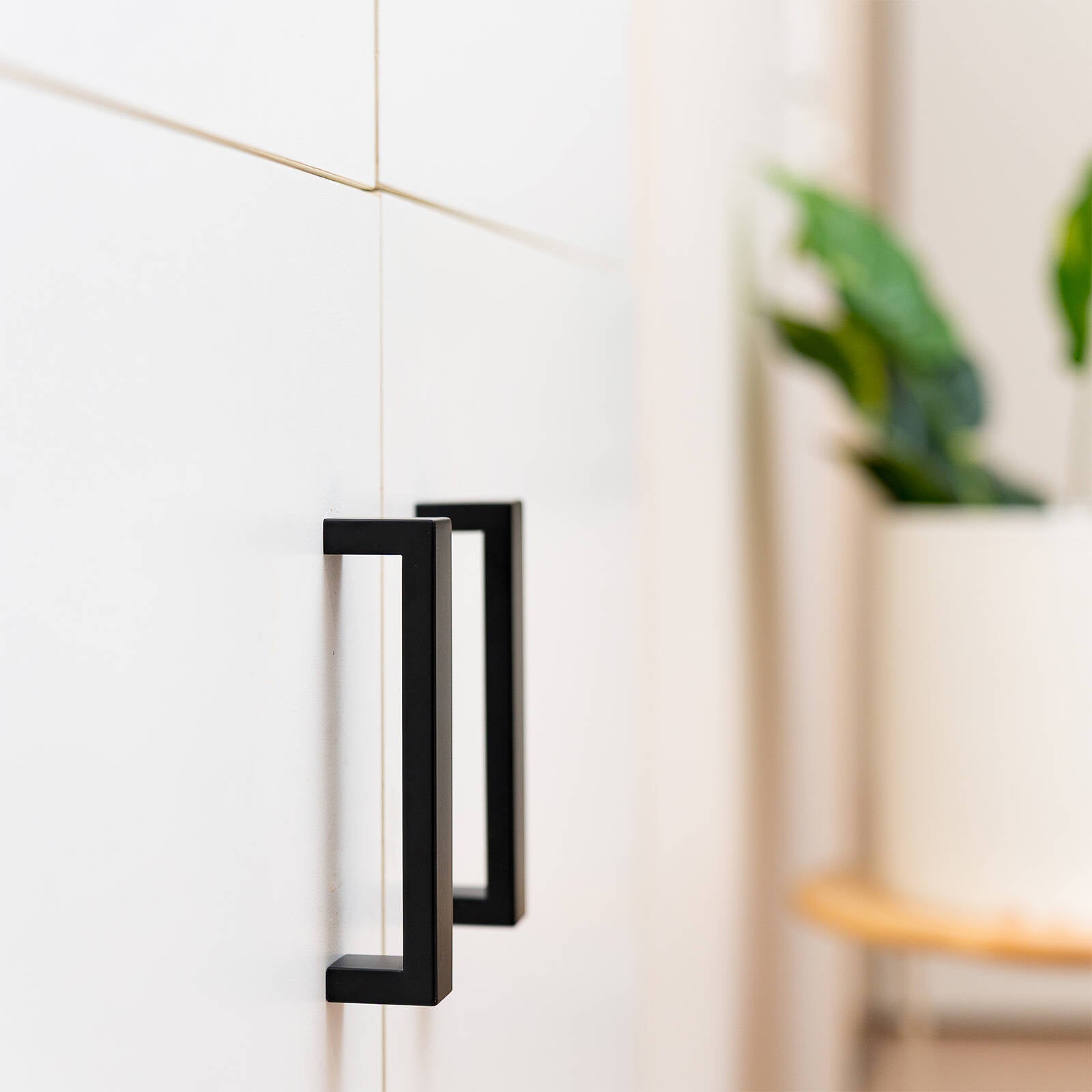 Taskmaster 128mm Matte Black Hollow Rectangle Steel Cabinet Handle