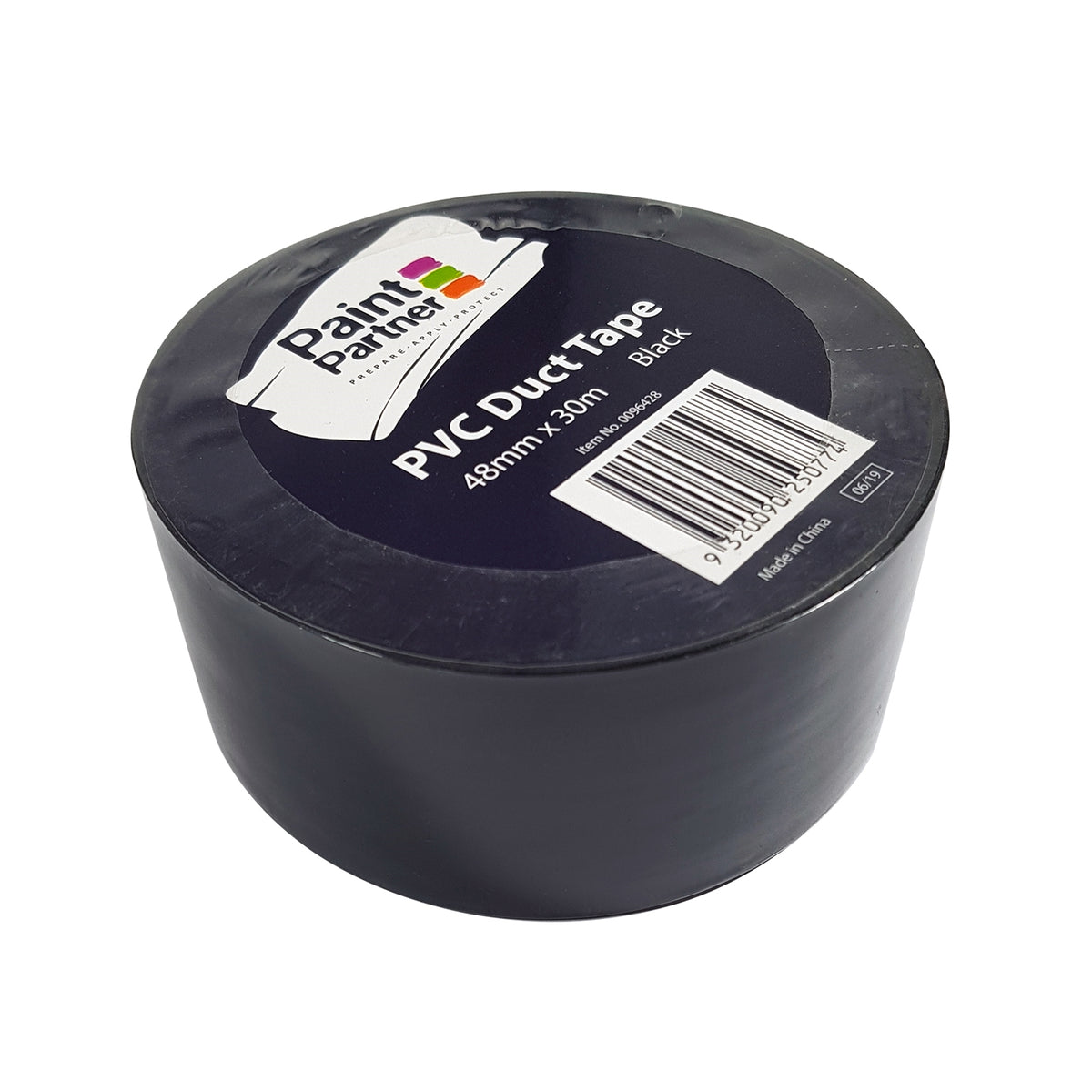 Paint Partner 48mm x 30m Black PVC Duct Tape Indoor Outdoor