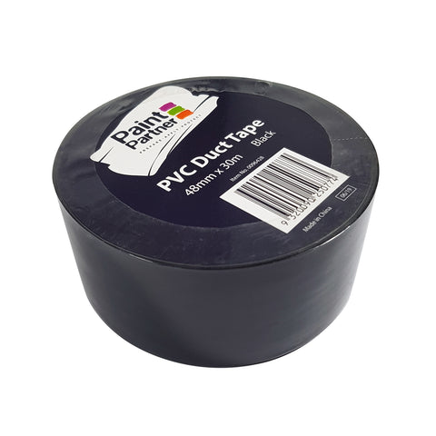Paint Partner 48mm x 30m Black PVC Duct Tape Indoor Outdoor