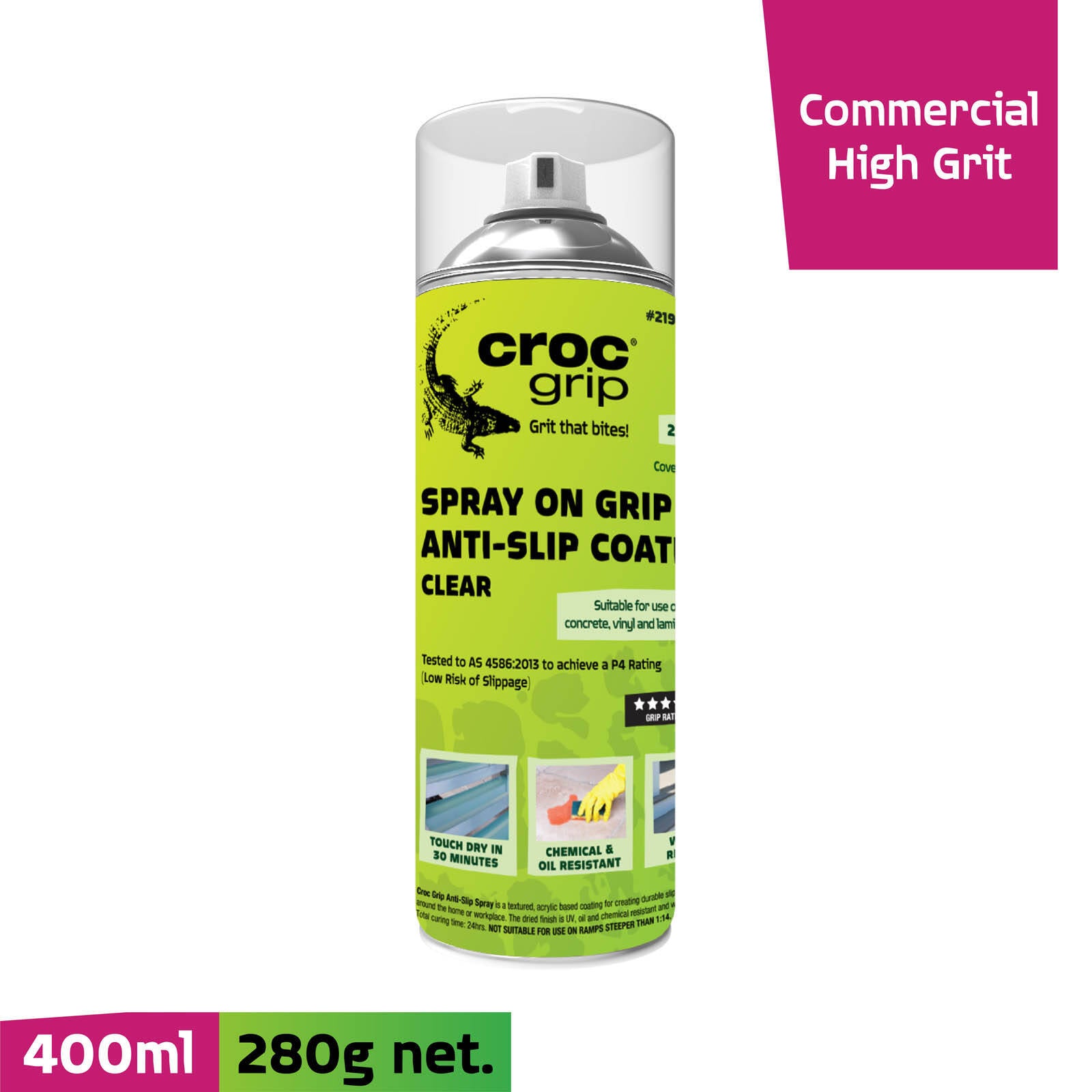 Croc Grip Spray On Clear Anti-Slip Coating - 400ml Aerosol
