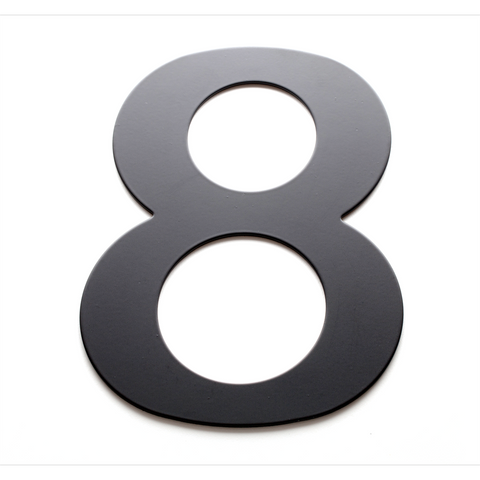 Sandleford 200mm Black Lorenzo House Number 8 - Durable Steel - Weather-Resistant - SuperSaverAU - view 1