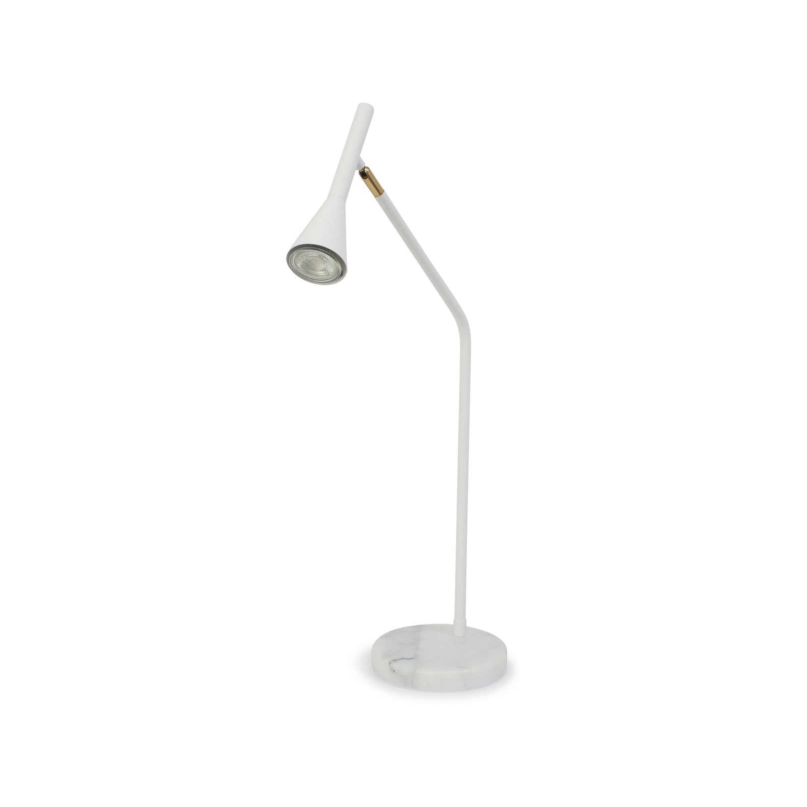 Home Design Svelte Desk Lamp White Marble & Metal 56752