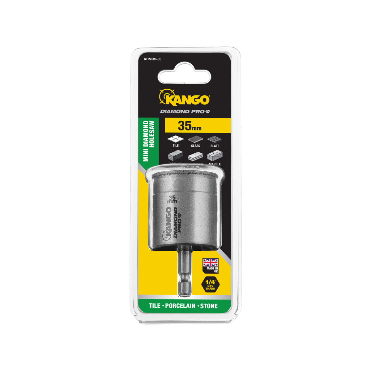 Kango 35mm Mini Diamond Pro Hole Saw Yellow