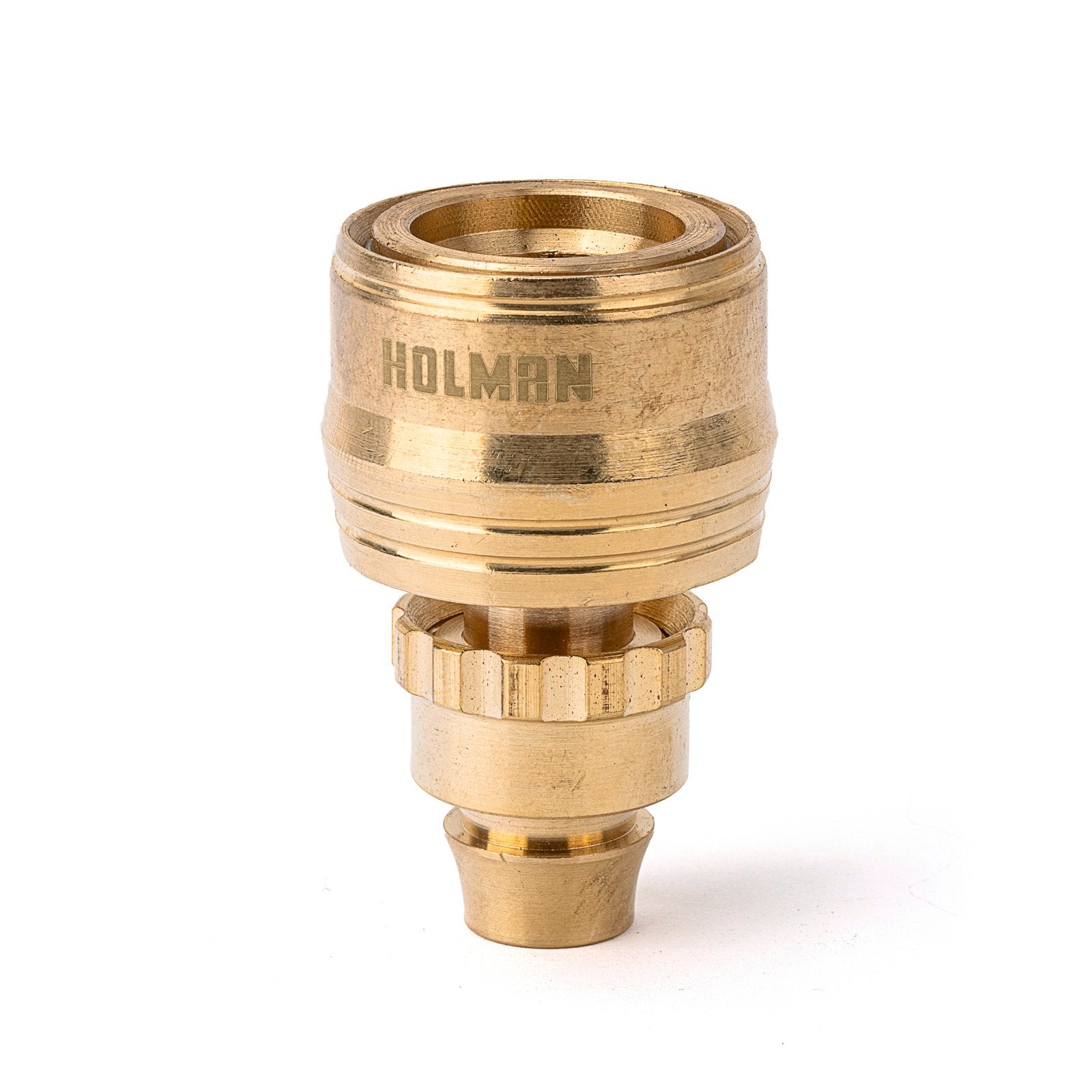 Holman 12mm Brass Barbed Screw On Hose Connector - Non-Slip Grip