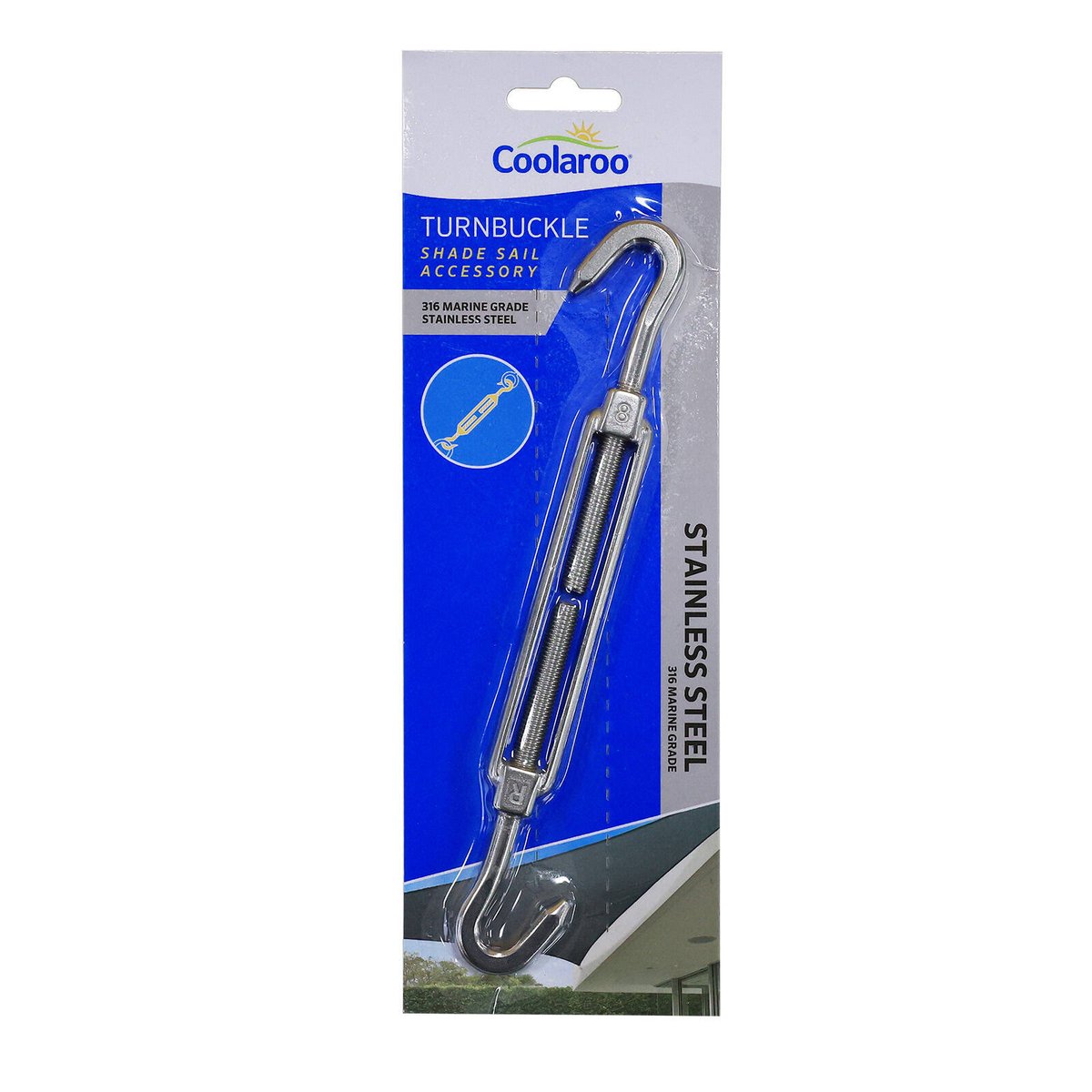 Coolaroo Shade Sail Turnbuckle - Marine Grade 316 Stainless Steel