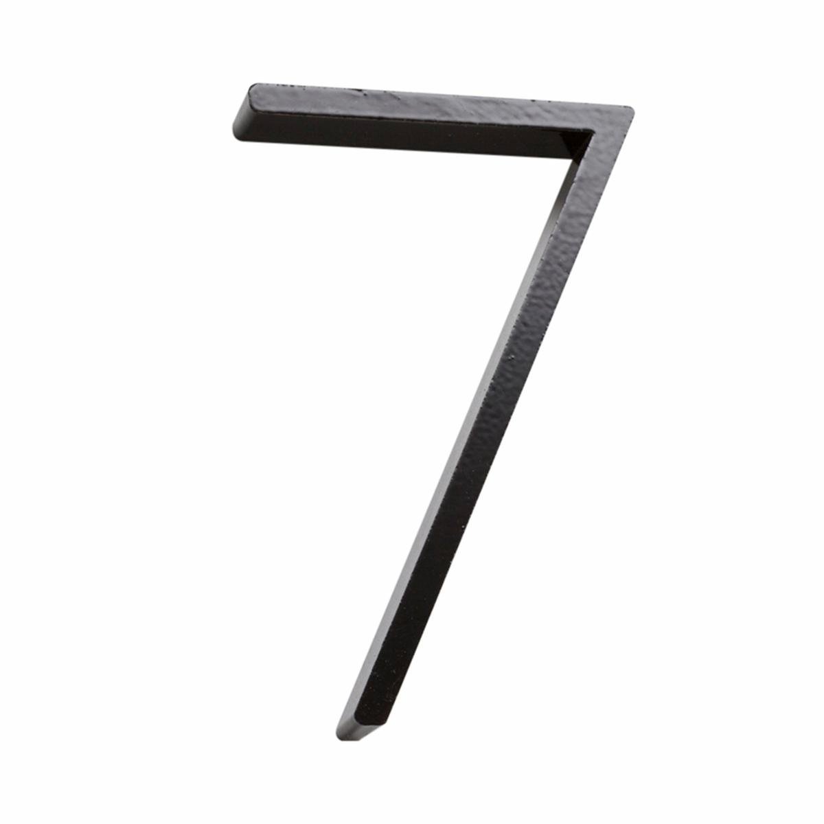 Sandleford Slimline House Number 7 120mm Black Steel, Powder Coated Weather Resistant