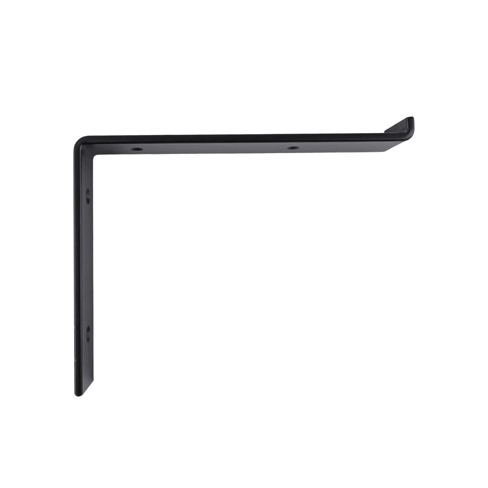 Carinya 240 x 185mm Black Powder Coated Steel Lipped Angle Bracket Wall Mount 50kg Load