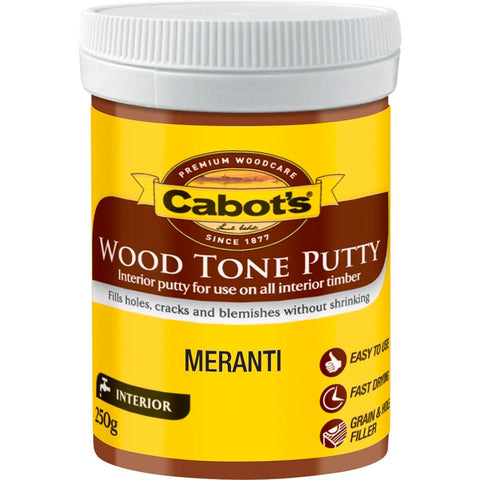 Cabot S Wood Tone Putty - 250g - Meranti - Water Based - Fast Drying - SuperSaverAU - view 1