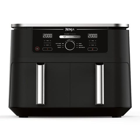 Ninja Foodi Max Dual Zone Air Fryer 9.5L - Black - Smart Finish, Match Cook, Six Functions - AF400