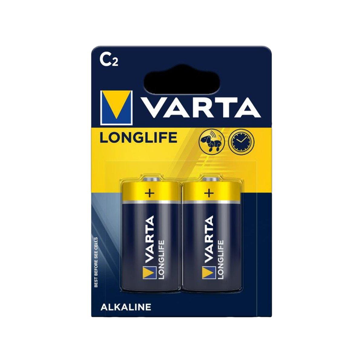 Varta Longlife C Alkaline Batteries 2 Pack Made in Germany