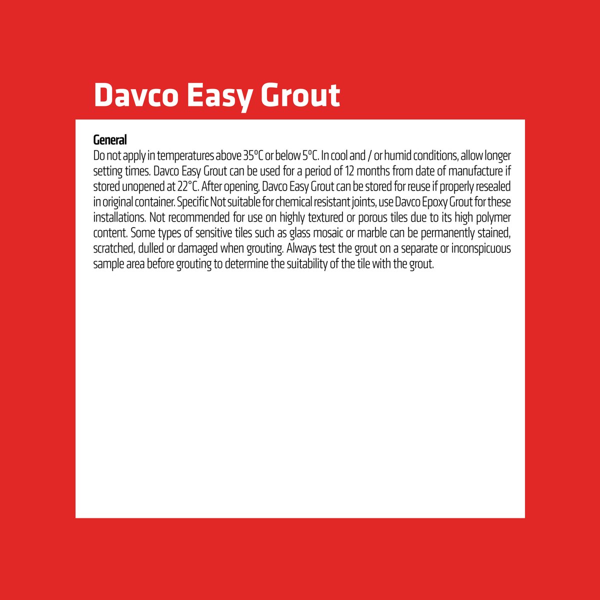 Davco 2L Bright White Pre-Mixed Easy Grout