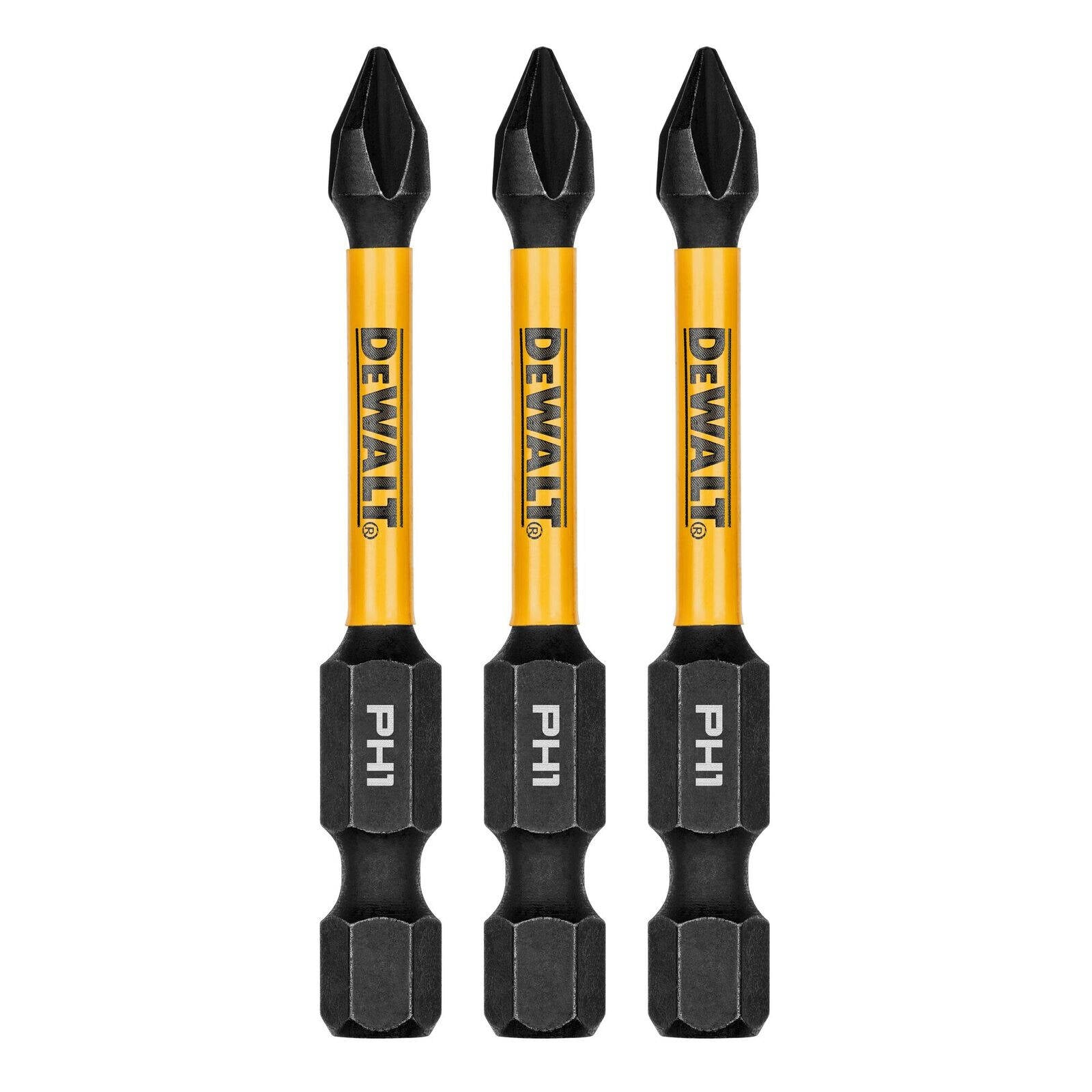 DeWALT FLEXTORQ 57mm PH1 Impact Screwdriver Bit 3 Pack DWAF2PH1IR3