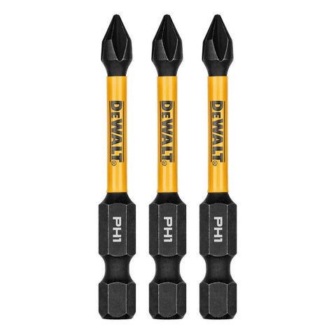 DeWALT FLEXTORQ 57mm PH1 Impact Screwdriver Bit 3 Pack DWAF2PH1IR3